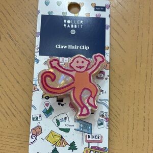 *NWT: limited edition Roller Rabbit Pink and Orange Monkey Claw Hair Clip